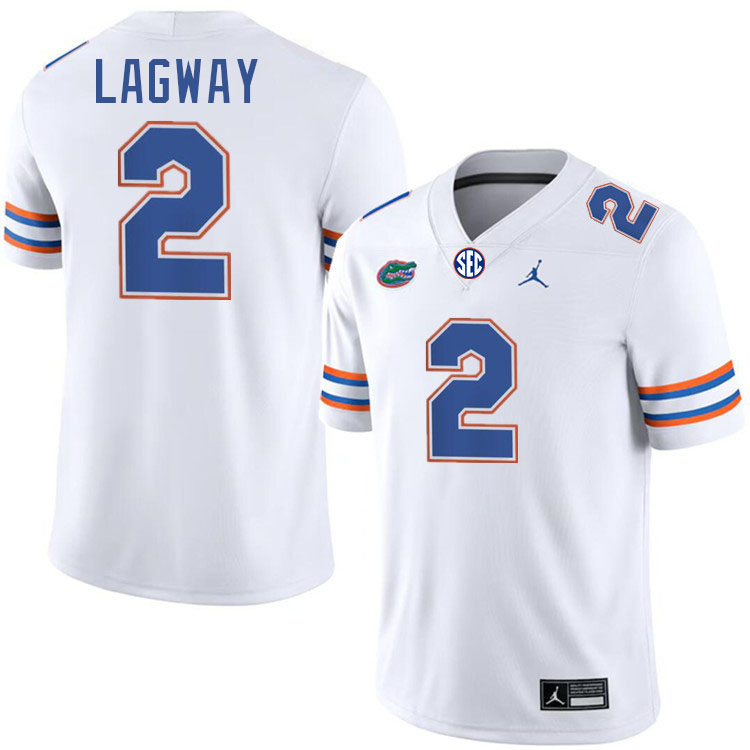 DJ Lagway Florida Jersey,Florida Gators #2 DJ Lagway Jersey Youth Uniforms-White